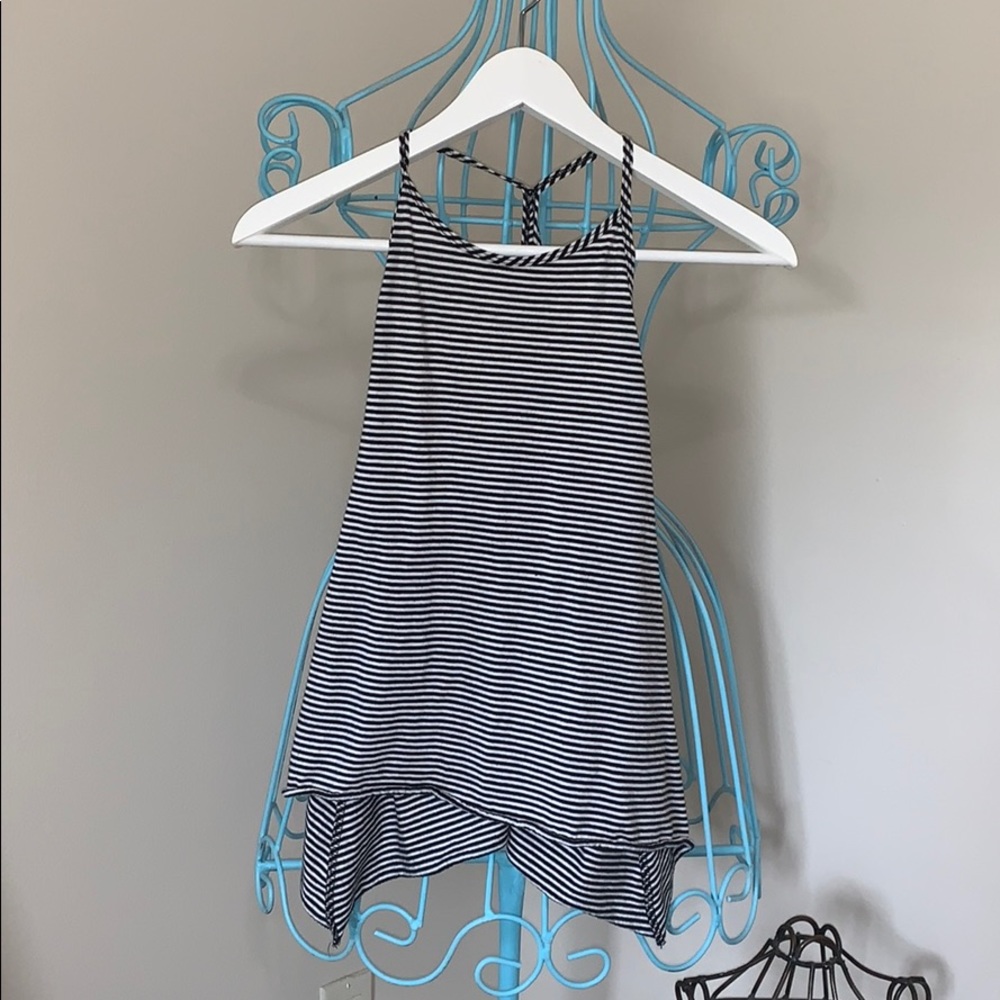 striped flowy tank
